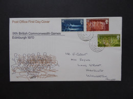 GREAT BRITAIN SG 832-34 COMMONWEALTH GAMES  FDC    - Ohne Zuordnung