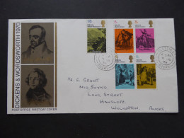 GREAT BRITAIN SG 824-28 LITERARY AANIVERSARIES FDC    - Ohne Zuordnung