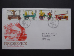 GREAT BRITAIN SG 950-53 PUBLIC FIRE SERVICE FDC     - Sin Clasificación