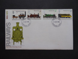 GREAT BRITAIN SG 984-87 150 ANNIVERSARY PUBLIC RAILWAYS FDC  ALDERSHOT  - Non Classificati