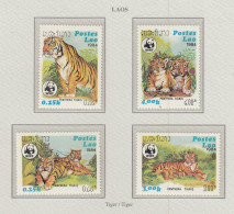 LAOS 1984 WWF Animals Tigers Mi 706-709 MNH(**) Fauna 704 - Felinos