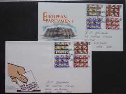 GREAT BRITAIN SG 1083-86 FIRST DIRECT ELECTIONS TO EU ASSEMBLY FDC  2 DIFFERENT  - Ohne Zuordnung