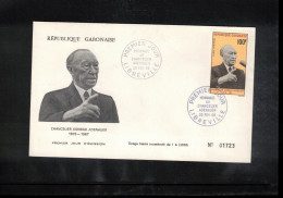 Gabon 1968  Im Memoriam Dr. Konrad Adenauer FDC - Altri & Non Classificati