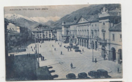 Aosta M. 575 , Piazza Carlo Alberto  - Vg  Settimo Vittone 1952 (1353) - Andere & Zonder Classificatie