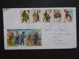 GREAT BRITAIN SG 1218-22 BRITISH ARMY UNIFORMS FDC    - Unclassified