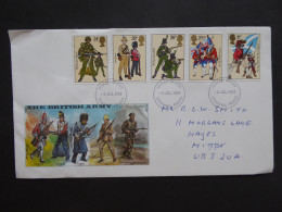 GREAT BRITAIN SG 1218-22 BRITISH ARMY UNIFORMS FDC    - Ohne Zuordnung