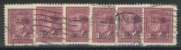 CANADA - 1942, KING GEORGE VI IN NAVAL UNIFORM STAMPS QTY. OF 6, WITH REDUCED SPECIAL PRICE, USED. - Gebruikt