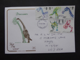 GREAT BRITAIN SG 1573-77 DIANOSAURS IDENTIFICATION BY OWEN 150YR FDC    - Non Classificati