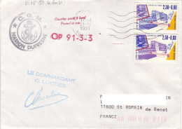 FSAT TAAF Marion Dufresne. 21.05.91 Le Port Reunion OP 91.3.3 - Storia Postale