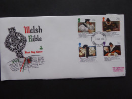 GREAT BRITAIN SG 1384-87 WELSH BIBLE ANNIVERSARY FDC  SPECIAL COVER  - Ohne Zuordnung