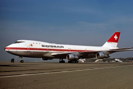 Aviation Postcard-WGA-1482 SWISSAIR Boeing 747 - 1946-....: Modern Tijdperk