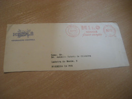 LISBOA 1956 To Figueira Da Foz MILO Nestle Food Drink Chocolate Meter Mail Cancel Cut Cuted Cover PORTUGAL - Lettres & Documents