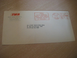 LISBOA 1956 To Figueira Da Foz TWA Airline Trans World Airlines Voos Flight Meter Mail Cancel Cover PORTUGAL - Storia Postale
