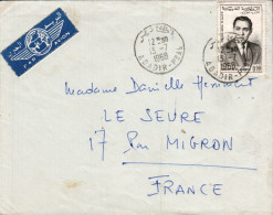MAROC SEUL SUR LETTRE POUR LA FRANCE 1968 - Maroc (1956-...)