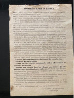 Tract Presse Clandestine Résistance Belge WWII WW2 'Sinistré? A Qui La Faute?' - Documenti