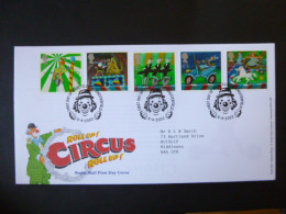 GREAT BRITAIN SG 2275-79 EUROPA CIRCUS FDC CLOWNE CHESTERFIELD - Non Classés