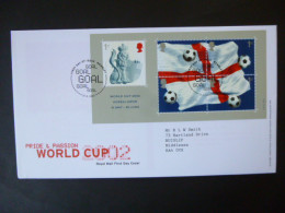 GREAT BRITAIN SG 2292MS WORLD CUP FOOTBALL CHAMPIONSHIP, JAPAN KOREA FDC WEMBLEY - Unclassified
