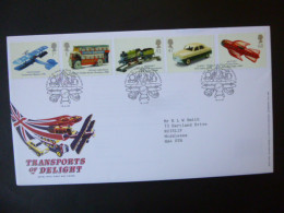 GREAT BRITAIN SG 2397-2401 CLASSIC TRANSPORT TOYS FDC TOYE DOWNPATRICK - Sin Clasificación