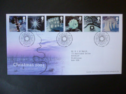 GREAT BRITAIN SG 2410-15 CHRISTMAS; ICE SCULPTURES BY ANDY GOLDSWORTHY FDC BETHLEHEM LLANDEILO - Zonder Classificatie