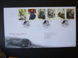 GREAT BRITAIN SG 2518-23 150tH DEATH ANNIV CHARLOTTE BRONTE FDC HAWORTH KEIGHLEY - Non Classificati