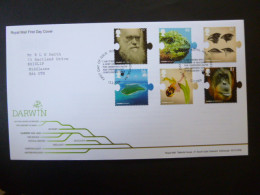 GREAT BRITAIN SG 2898-2903 DARWIN BIRTH BICENTENARY FDC ROYAL MAIL SHREWSBURY - Unclassified