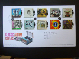 GREAT BRITAIN SG 2999-3008 CLASSIC ALBUM COVERS FDC OLDFIELD KENT - Sin Clasificación