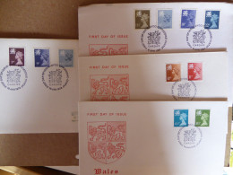 GREAT BRITAIN SG  FDC  WALES Definitive Covers DEFINITIVES 4 COVERS - Unclassified