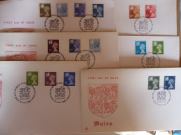 GREAT BRITAIN SG  FDC  WALES Definitive Covers DEFINITIVES 6 COVERS - Unclassified