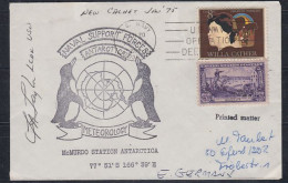 USA  Naval Support Forces Meteorology McMurdo Signature Ca US Navy JAN 20 1975 (59728) - Basi Scientifiche