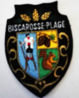 ECUSSON  BLASON TISSU BISCAROSSE PLAGE GIRONDE  (33) - Escudos En Tela