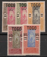 TOGO - 1924-25 - N°YT. 119 à 123 - Série Complète - Neuf Luxe** / MNH / Postfrisch - Ongebruikt