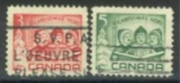 CANADA - 1967, CHRISTMAS STAMPS COMPLETE SET OF 2, USED. - Usati