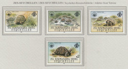 SEYCHELLES 1985 WWF Turtles Mi 104-107 MNH(**) Fauna 709 - Tortugas