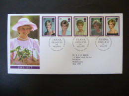 GREAT BRITAIN SG 2021-25 DIANA PRINCESS OF WALES COMMEMORATION FDC EDINBURGH - Non Classés