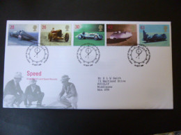 GREAT BRITAIN SG 2059-63 BRITISH LAND SPEED RECORD HOLDERS FDC EDINBURGH - Unclassified