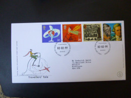 GREAT BRITAIN SG 2073-76 MILLENIUM TALES THE TRAVELLERS TALE FDC EDINBURGH - Unclassified