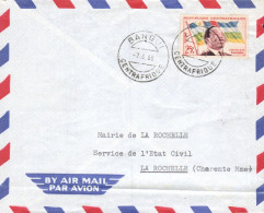 CENTRAFRIQUE SEUL SUR LETTRE POUR LA FRANCE 1960 - República Centroafricana