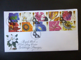 GREAT BRITAIN SG 1955-64 GREETING STAMPS FLOWER PAINTINGS FDC EDINBURGH - Unclassified