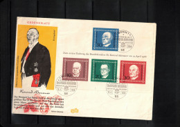 Germany / Deutschland 1968 Dr. Konrad Adenauer Im Memoriam Block FDC - Other & Unclassified