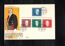 Germany / Deutschland 1968 Dr. Konrad Adenauer Im Memoriam Block FDC - Sonstige & Ohne Zuordnung