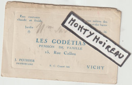 VP : Carte De Visite : VICHY : Les  Godétias , Pension D E Famille - Tarjetas De Visita