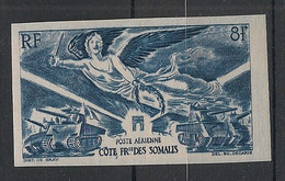 COTE DES SOMALIS - 1946 - PA N°YT. 13a - Victoire - VARIETE Non Dentelé / Imperf. - Neuf Luxe ** / MNH - Ongebruikt