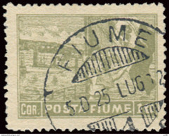 Fiume - Posta Fiume 10 Cor. N. 56/I Dentellatura 13 X 12,1/2 - Local And Autonomous Issues