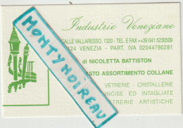 VP : Carte De Visite : VENEZIA, Venise : Industrie , Di Nicoletta Battiston  , Vasto  Assortimento  Collane - Visitekaartjes