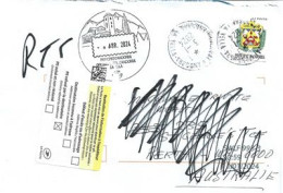 Lettre à Destination Australie, Timbre Blason De Ordino, Return To Sender , Avec Timbre à Date Retour - Cartas & Documentos