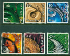 NEW ZEALAND 2001 Mi 1902-07** Natural Art [B1142] - Protección Del Medio Ambiente Y Del Clima