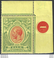 1914 Montserrat Giorgio V 5s. 1v. MNH SG N. 48 - Other & Unclassified