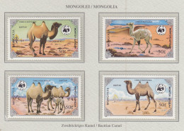 MONGOLIA 1985 WWF Mammals Camels Mi 1707-1710 MNH(**) Fauna 712 - Ongebruikt