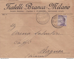 1924 Italia - Regno , Lettera Pubblicitaria Viaggiata Fratelli Branca - Europa