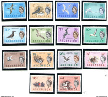 1963 ASCENSION -  Stanley Gibbons N. 70/83 - 14 Valori - MNH** - Andere & Zonder Classificatie